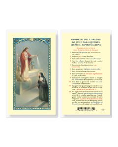 Promesa del Corazon de Jesus Holy Card