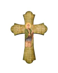 Saint Patrick 10" Laser Cut Wood Vintage Cross