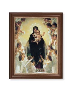 13 1/2" x 16 9/16" Walnut Finished Frame with 11" x 14" Bouguereau: Queen of Angels Textured Art