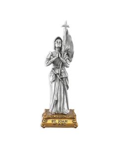 4 1/2" Pewter Saint Joan of Arc Statue, Gift Boxed-P65