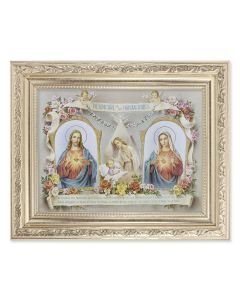 8.25" x 10.25" Silver Ornate Frame with a 6" x 8" Baby Room Blessing SHJ-IHM in Spanish Print