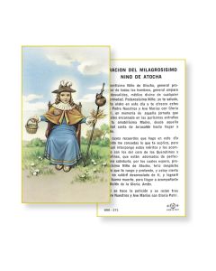 Nino de Atocha Holy Card in Spanish