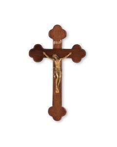 10" Walnut Cross with a Museum Gold Finish Corpus