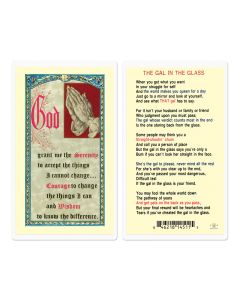 The Gal in the Glass Serenity Holy Card