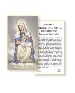 Our Lady of Providencia Holy Card in Spanish
