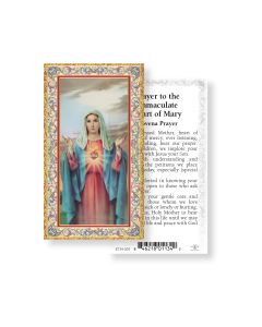 Immaculate Heart of Mary Novena Holy Card