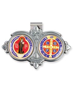 Saint Benedict Resin Visor Clip (Sold in Inc. of 3)