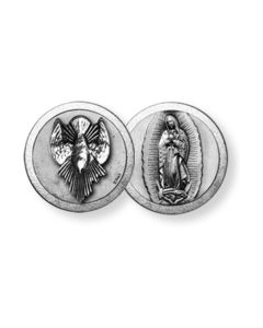 Holy Spirit and Our Lady of Guadalupe Pocket Coin (Sold in Inc. of 10)