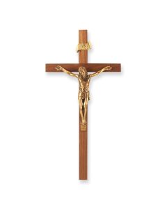 11" Walnut Cross with Museum Gold Finish Corpus