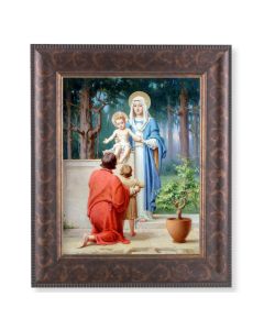 11 1/4" x 13 1/4" Art Deco Frame with an 8" x 10" The Holy Family with St. John Baptist Print
