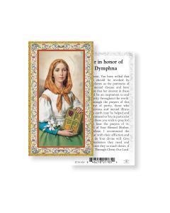 Prayer in Honor of Saint Dymphna Holy Card