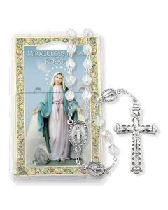 Crystal Bead Miraculous Medal Specialty Rosary Boxed