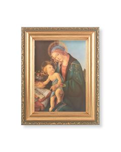 5.5" x 7" Antique Gold Frame with a Madonna and Child Print