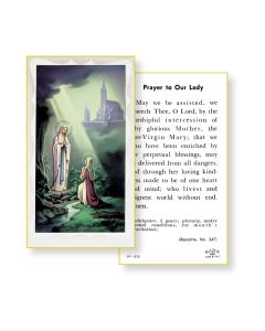Our Lady of Lourdes Holy Card 