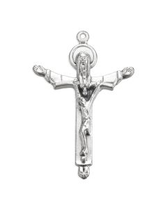 2 1/2" Antiqued Silver Oxidized Trinity Crucifix