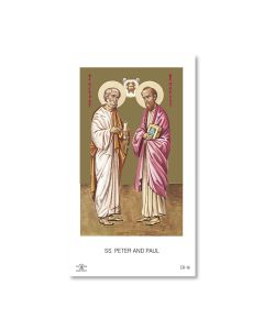 Saints Peter and Paul Holy Card