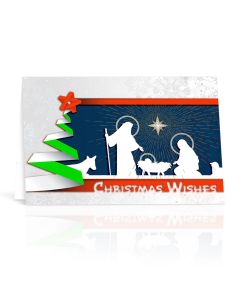 Holy Family Silhouette Christmas Greeting Card
