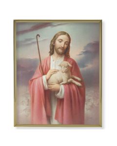 8" x 10" Gold Plaque Frame with a Good Shepherd Print