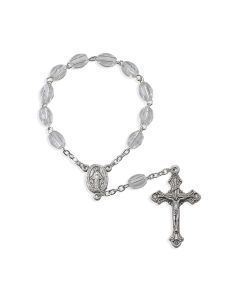 One Decade Clear Bead Rosary