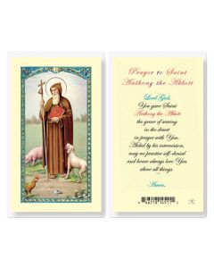 Prayer to the Saint Anthony Abbot Holy Card
