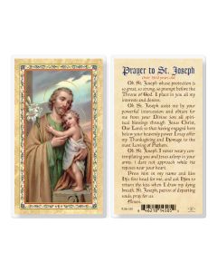 St Joseph Prayer To 1900 Year Laminated Holy Card. Inc. of 25
