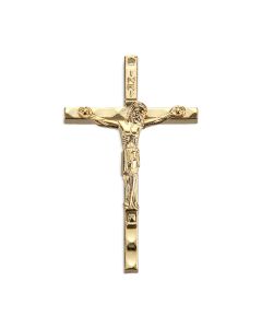2" Hammered Gold Plated Crucifix