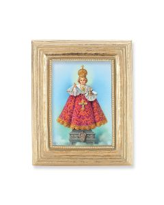 3 3/4" x 4 1/2" Gold Frame with a Infant of Prague Print-P65