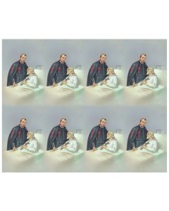 Saint Camillus Patron of NURSE'S Eight-Up Micro Perforated Holy Cards