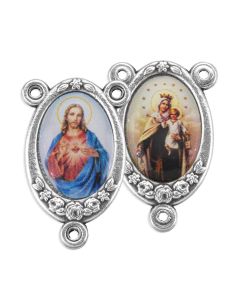 Our Lady of Mt. Carmel - Sacred Heart Picture Centerpiece