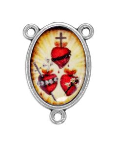 JMJ Three Hearts Rosary Centerpiece