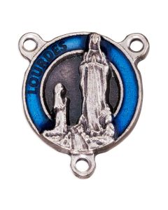 O.L. of Lourdes Centerpiece with Blue Epoxy