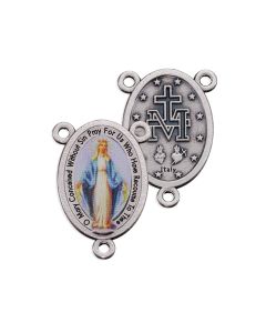 Miraculous Medal Centerpiece with Painted Detail 