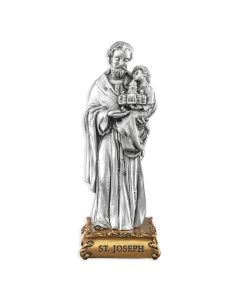 4 1/2" Pewter Saint Joseph Statue, Gift Boxed-P65