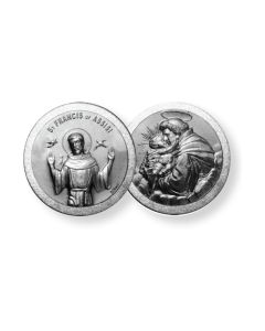 Saint Francis and Saint Anthony Pocket Coin  (Sold in Inc. of 10)