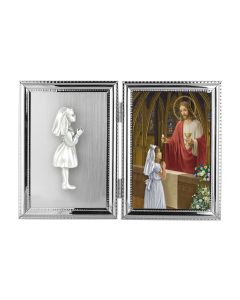 5" x 7" Standing Communion Girl Photo Frame-P65