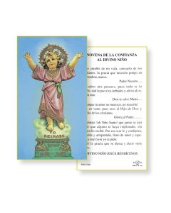 Nino Divino Holy Card in Spanish