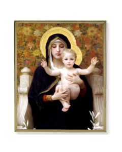 8" x 10" Gold Plaque Frame with a Bouguereau: Madonna of the Lilies Print
