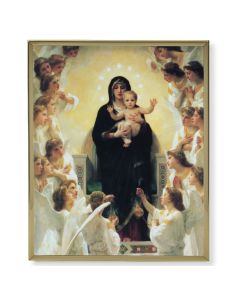 11" x 14" Gold Plaque Frame with a Bouguereau: Queen of Angels Print