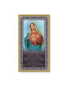 Immaculate Heart of Mary Plaque with Prayer