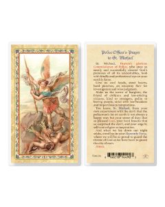 Police Officer's Prayer to St Michael Laminated Holy Card. Inc. of 25