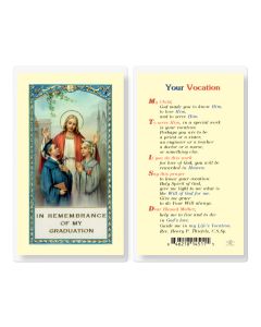 Your Vocation with Guidance Prayer Holy Card