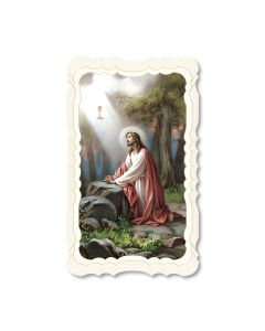 Christ In The Garden Holy Card