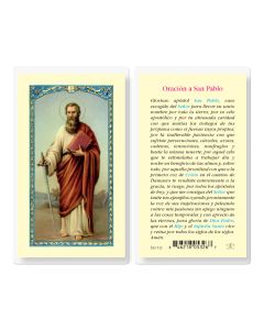 Oracion a San Pablo Holy Card