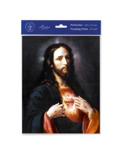 8" x 10" Sacred Heart of Jesus Print  (sold in inc. of 3)