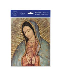 8" x 10" Our Lady of Guadalupe Bust Print  (sold in inc. of 3)