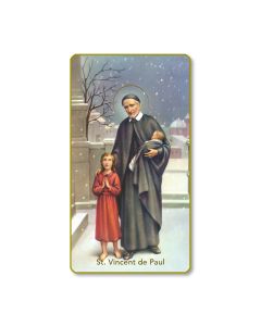 Saint Vincent De Paul Holy Card