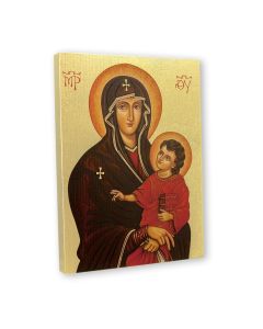 Our Lady of Romanus Textured Wood Plaque