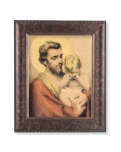 11 1/4" x 13 1/4" Art Deco Frame with an 8" x 10" St. Joseph with Crying Jesus Print