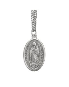 Our Lady of Guadalupe Medal on a 24" Chain, Boxed