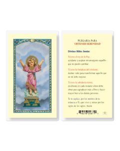 Divino Nino Para Serenidad Holy Card